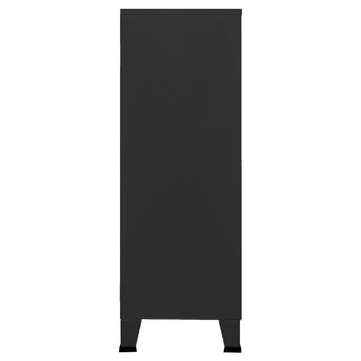 vidaXL Dulap industrial de depozitare, negru, 75x40x115 cm, metal