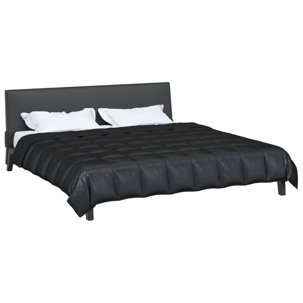 vidaXL Pilotă de vară Negru 200 x 200 cm Satin și Microfibra