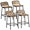 vidaXL Scaune de bar 4 buc 46x35,5x70 cm lemn masiv recuperat