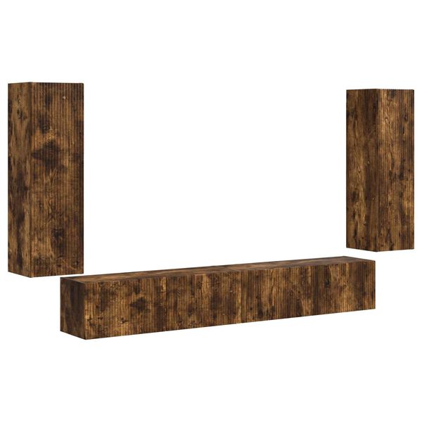 vidaXL Set Dulap pentru Televizor Montat pe Perete 4 pcs Lemn compozit