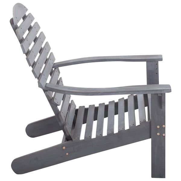 vidaXL Scaun Adirondack, gri, lemn masiv de acacia