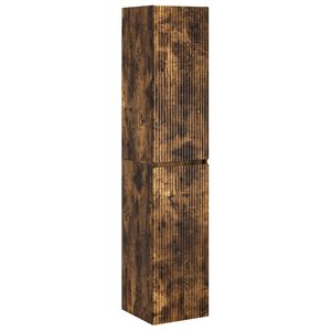 vidaXL Dulap Bathroom Montat pe Perete Stejar fumuriu