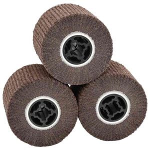 vidaXL Role de șlefuire 3 pcs Maro 12 x 12 x 10 cm Fibra sintetică