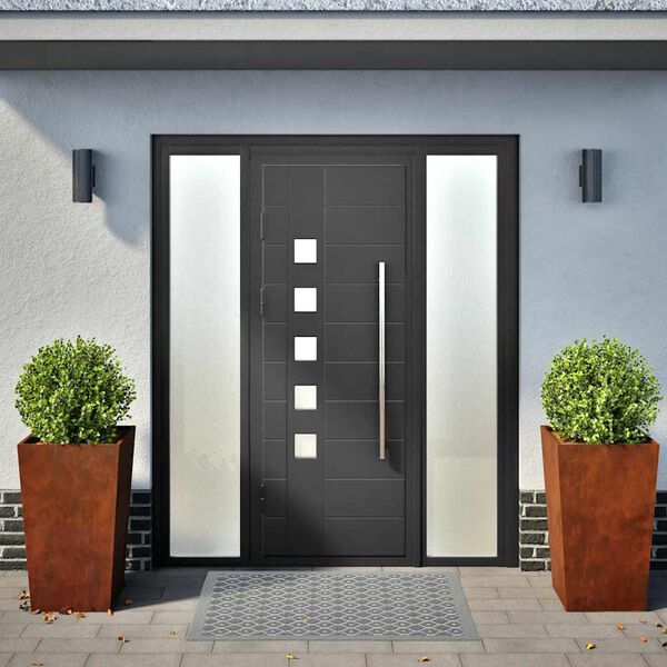 vidaXL Jardiniere de grădină 2 buc 45x45x75 cm Oțel pentru intemperii