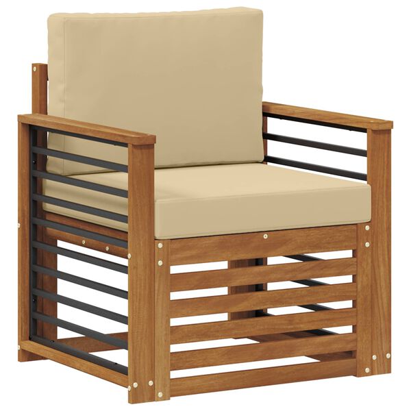 vidaXL Set de canapele de exterior Lemn de acacia solid și poliester