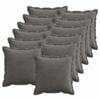 vidaXL Husă pentru pernă 12 buc. HOUTEN Gri &icirc;nchis 45 x 45 cm cord