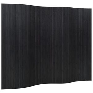 vidaXL Paravan de cameră, negru, lățime 250 cm, &icirc;nălțime 165 cm, bambus