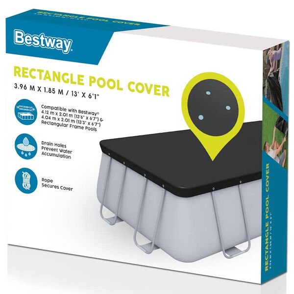 Bestway Prelată de piscină Flowclear, 404 x 201 cm