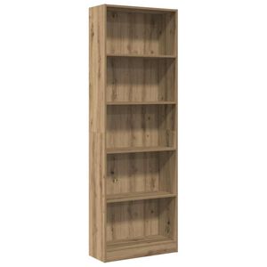 vidaXL Bibliotecă stejar artizanal 60x24x176 cm lemn stratificat