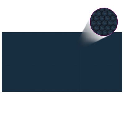 vidaXL Folie solară plutitoare piscină, negru/albastru, 732x366 cm, PE