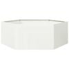 vidaXL Jardinieră de grădină alb 138x120x45 cm oțel hexagonal