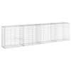 vidaXL Coș gabion cu capac, 400x50x100 cm, fier galvanizat