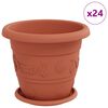 vidaXL Ghivece pentru plante 24 pcs Roșu cărămidă &Oslash; 26 x 21.5 cm