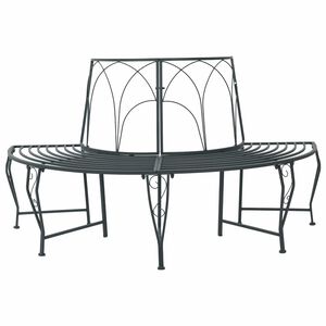 vidaXL Bancă cu arbori 4-Număr de locuri 160 x 80 x 89 cm Oțel