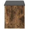 vidaXL Bancă pentru hol cu pernă cu raft Stejar Afumat 63 x 38 x 45 cm