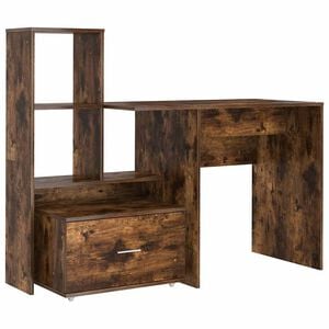 vidaXL Birou Stejar fumuriu Lemn prelucrat 131,5 x 50 x 106,5 cm