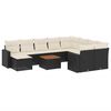 vidaXL Set canapele de grădină cu perne, 11 piese, negru, poliratan
