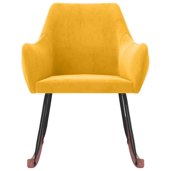 vidaXL Scaun balansoar, galben, catifea