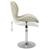 vidaXL Scaun de bucătărie pivotant, crem, catifea