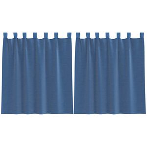 vidaXL Perdele Voile cu Bucle 2 buc Albastru Regal 140x140 cm