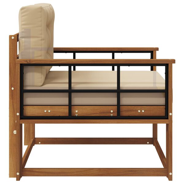 vidaXL Canapea Medie pentru Exterior Lemn Solid de Acacia natural