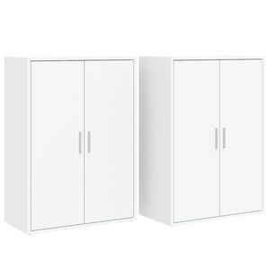 vidaXL Dulapuri, 2 buc., alb, 60x31x84 cm, lemn prelucrat