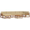 vidaXL Set de canapele de exterior cu pernă 8 pcs Natural și Bej