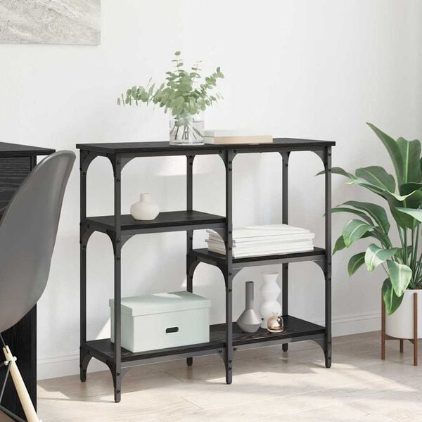 vidaXL Masă de consolă Stejar Negru 80 x 29 x 75 cm Lemn compozit