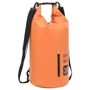 vidaXL Rucsac impermeabil cu fermoar, portocaliu, 30 L, PVC