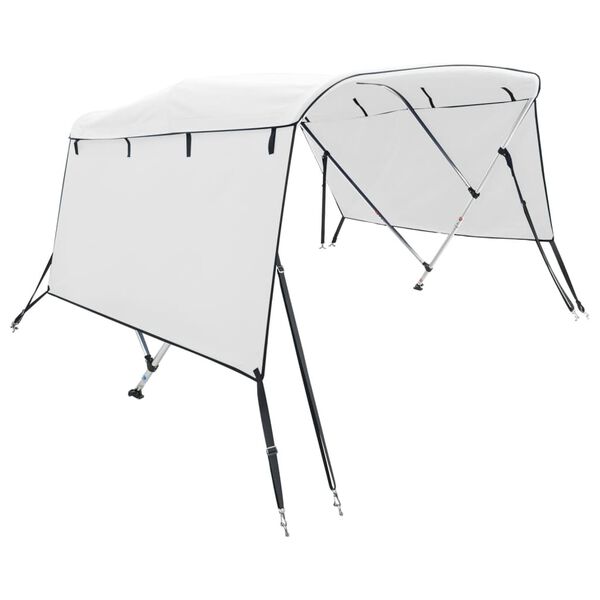 vidaXL Parasolar Bimini 3 arcuri pereți laterali, 183x(185-198)x137 cm