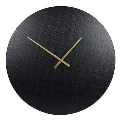 442136 Gifts Amsterdam Wall Clock "Zurich" L Metal Black 55 cm