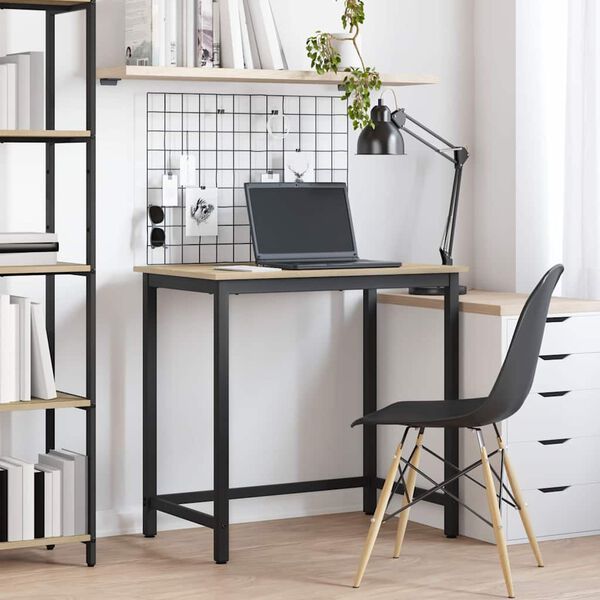 vidaXL masă Stejar Sonoma 100 x 50 x 76,5 cm Lemn ingineresc și oțel