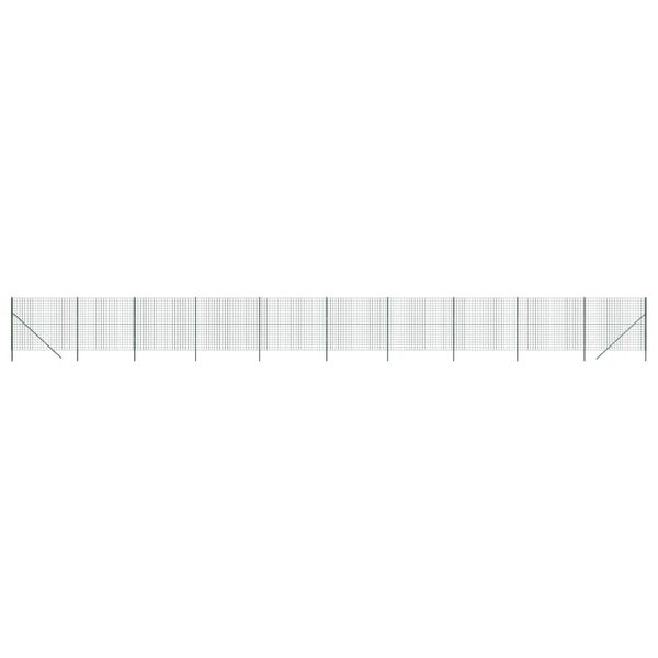 vidaXL Gard plasă de sârmă, verde, 2,2x25 m, oțel galvanizat
