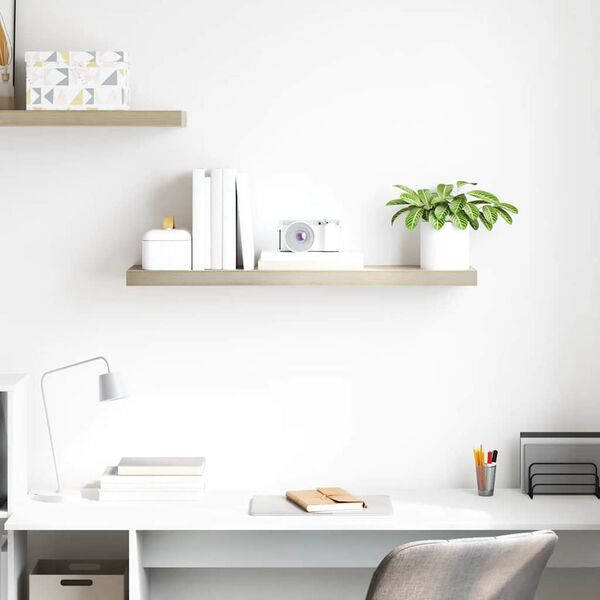 vidaXL Raft de perete suspendat, stejar, 90x23,5x3,8 cm, MDF