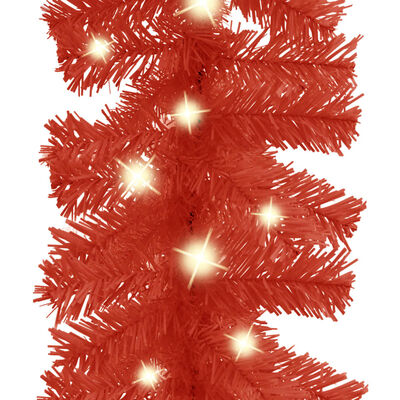 vidaXL Ghirlandă de Crăciun cu lumini LED, roșu, 10 m
