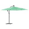 vidaXL Umbrelă soare de grădină cu st&acirc;lp din oțel, verde 269x269x235cm