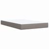 vidaXL Pat box spring cu saltea, gri taupe, 90x200 cm, textil