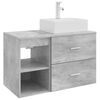 vidaXL Set de mobilier pentru baie 2 buc. Gri Beton Lemn prelucrat