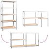 vidaXL Raft depozitare cu 5 niveluri, argintiu, oțel&lemn prelucrat