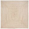 vidaXL Covor de zonă Natural și Alb 200 x 200 cm Iută