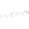 vidaXL Raft perete 140x20x2,5cm dreptunghiular lemn acacia margine vie