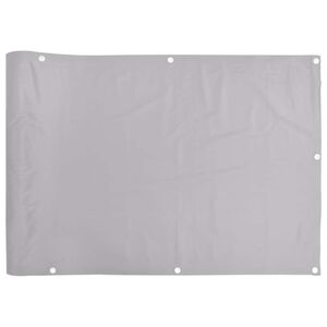 vidaXL Paravan de balcon, gri, 500x90 cm, PVC