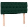 vidaXL Pat box spring cu saltea, verde &icirc;nchis, 120x220 cm, catifea