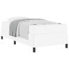 vidaXL Cadru de pat cu saltea Alb 100 x 200 cm țesătură
