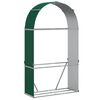 vidaXL Suport pentru bușteni, verde, 120x45x210 cm, oțel galvanizat