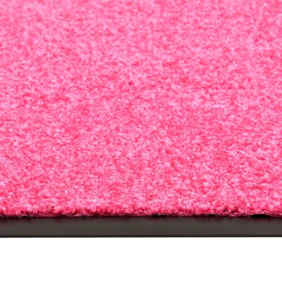 vidaXL Covoraș de ușă lavabil, roz, 60 x 90 cm