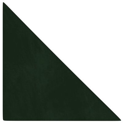 vidaXL Panouri de perete 12 buc. verde închis 30x30 cm catifea 0,54 m²