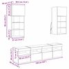 vidaXL Unități TV de perete cu LED 5 pcs Lemn Vechi 40,5 x 30 x 90 cm
