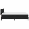 vidaXL Pat cu arcuri cu headboard Manual Negru 160 x 200 cm țesătură