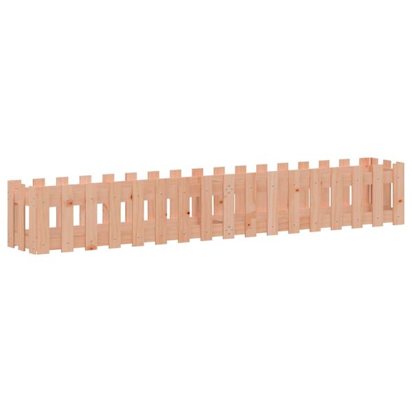 vidaXL Pat înălțat grădină cu design gard 200x30x30 cm lemn douglas